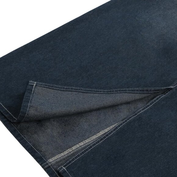 Women's Vintage Adjustable Strap Denim Overall Dress Distressed A-Line Pinafore - Picture 3 of 6